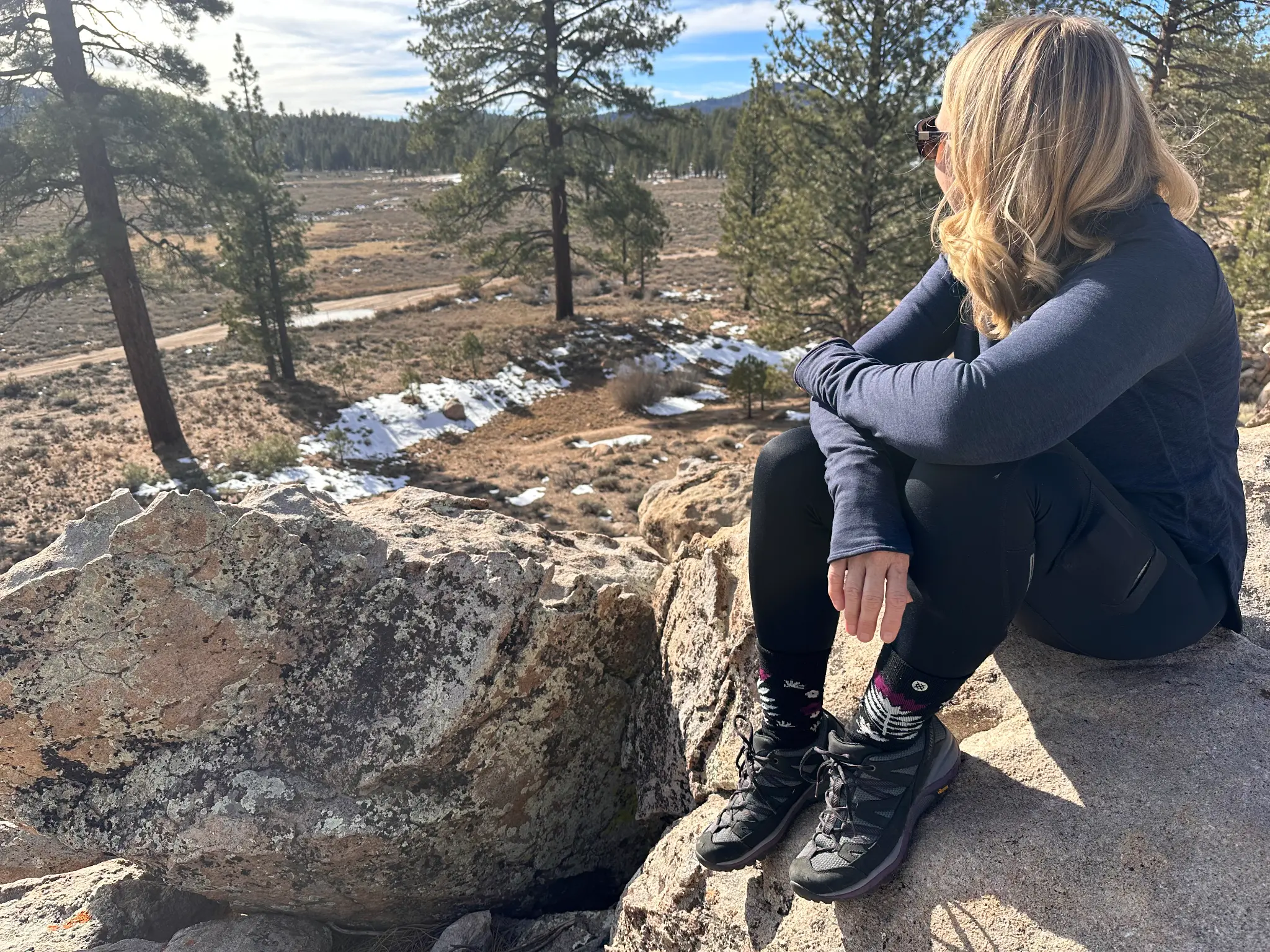 Taking a moment to catch the view and breathe in the air