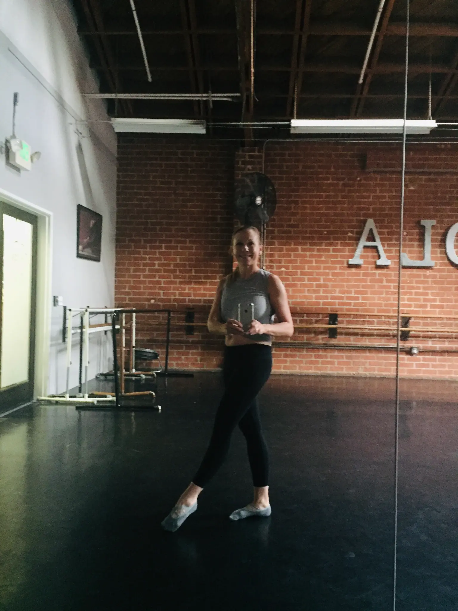 Kristen at ballet class — doing things she wouldn't have done while drinking